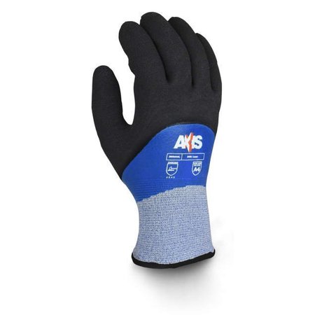 Radians Radians‚Ñ¢ Axis‚Ñ¢ Cut Resistant Insulated Latex Gloves, Blu/Blk, M, 1 Pair RWG605M